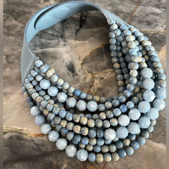 FAIRCHILD BALDWIN MULTI STRAND LEATHER COLLAR - Picture 2 of 5